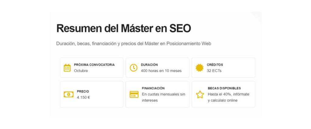 mejores master seo