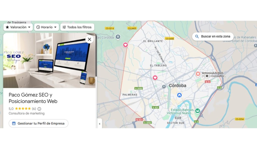 como aparece en google maps
