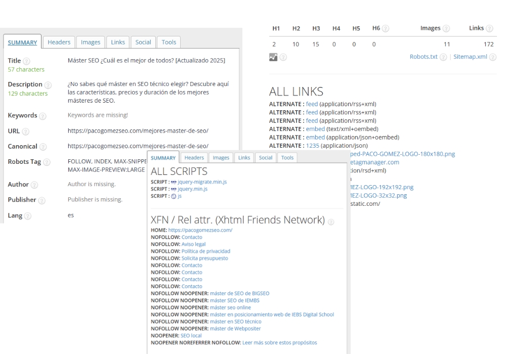 seo meta in 1 click extension chrome