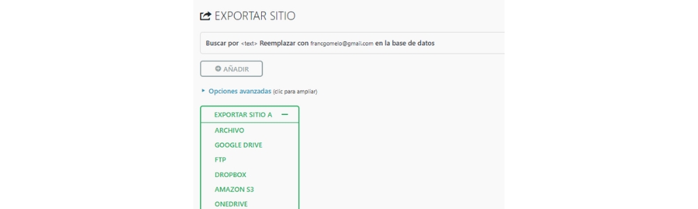 activar copia de seguridad wordpress