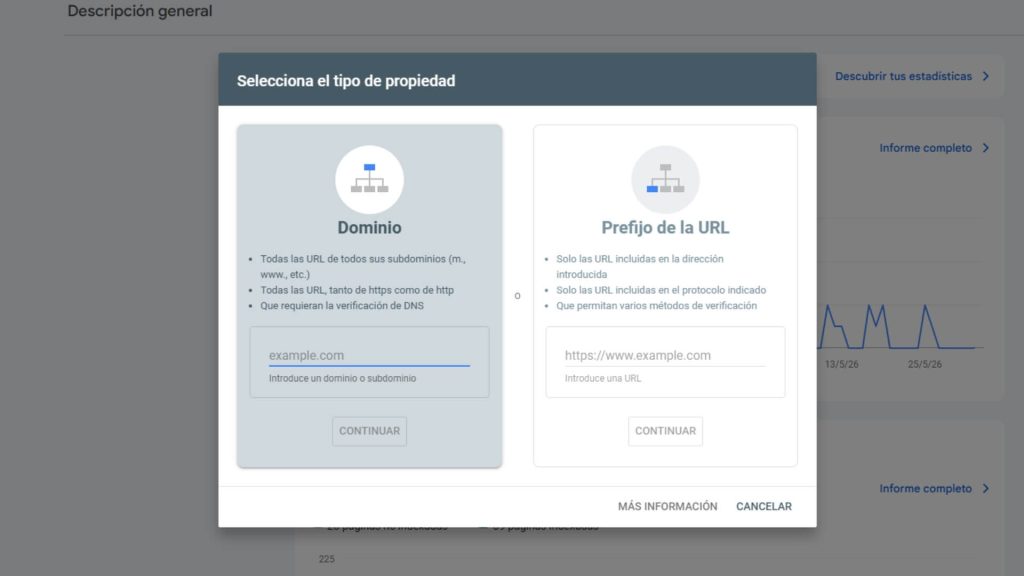 elegir el tipo de propiedad GSC